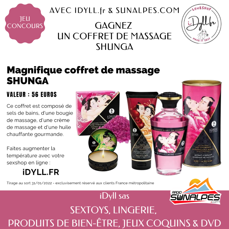 Gagnez votre coffret de massage Shunga - SunAlpes Radio